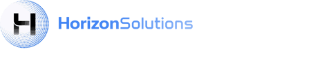 Horizon horizontal white logo black H Horizon horizontal white logo black H